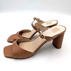 Dolce Vita Nattie Slide Sandal Open Square Toe Women's Tan Size US10 EU41